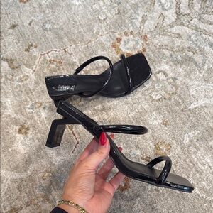 Elegant Black Strappy Heels